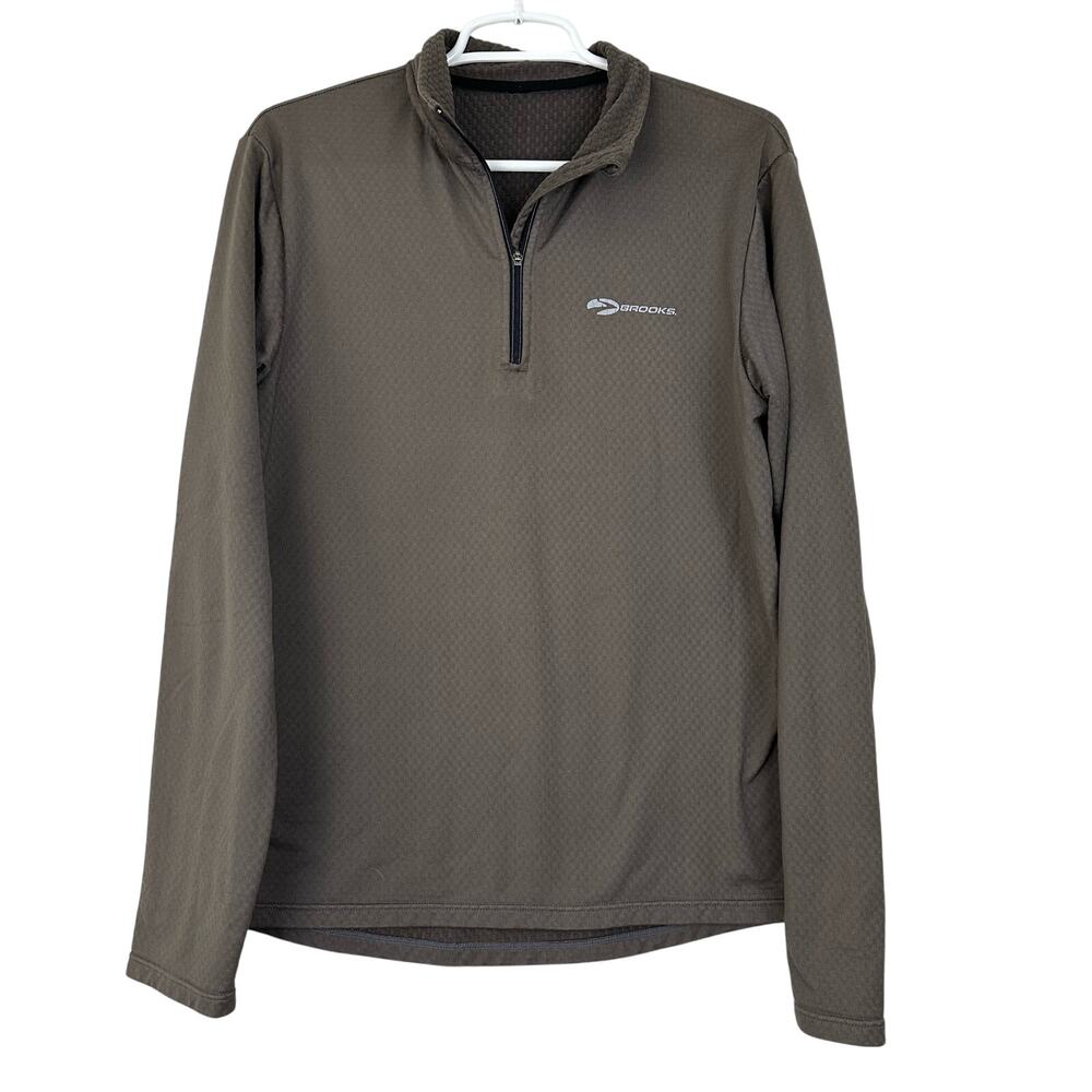Brooks Fleece Lined 1/4 zip Pullover Medium Running Walking